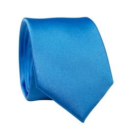 DAZI - Corbata ajustada para hombre, lazos de satén sólido, corbatas de 2.5 pulgadas de ancho, corbata formal de color puro sólido, Azul-cielo, Estándar
