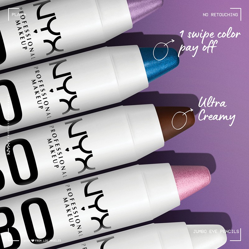 NYX PROFESSIONAL MAKEUP Jumbo Eye Pencil, Blendable Eyeshadow Stick &