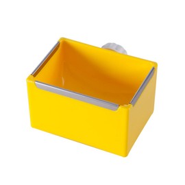 Cage Feeder Food & Water Hay Bowl Dish Bin Feeder, Small Animal Supplies for Rabbit Guinea Pig Chinchilla Hamster Ferret (Yellow)