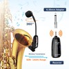 XIAOKOA UHF Wireless Instruments Microphone,Saxophone Microphone,Wireless Receiver and Transmitter,164ft Range,Plug