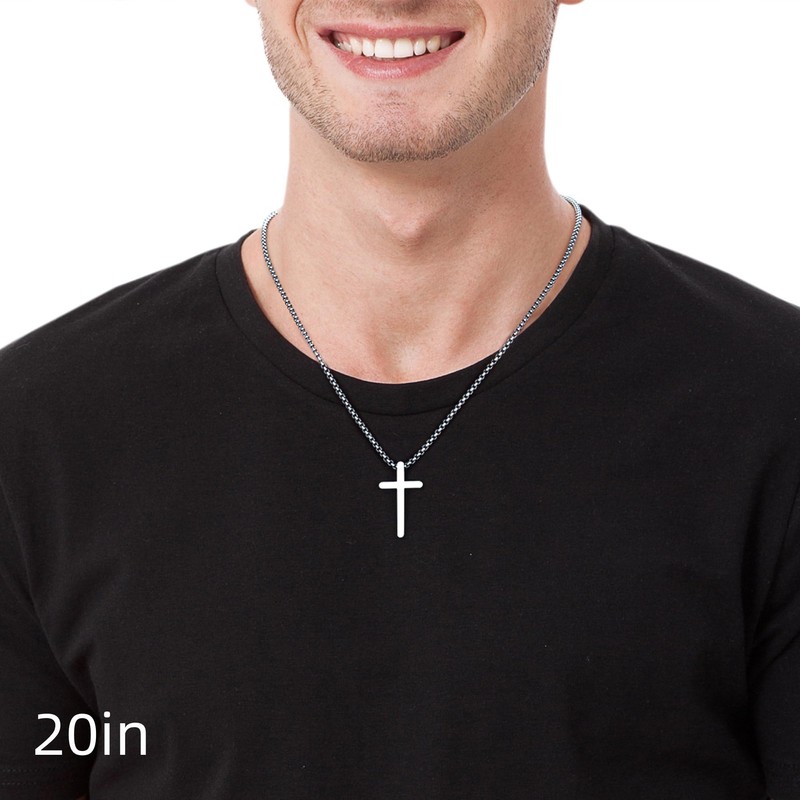 Yooblue Cross Necklace for Men - Cross Chain for Men,