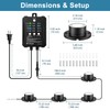 LED Pond Lights RGBWW, Underwater Pond Lights with 12V Timer