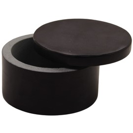 KC KULLICRAFT Unique Salt and Pepper Box Elegant Round Marble Black Salt Box With Lid For Salt, Spice and Herbs Storage. Perfect Container To Store (3.5 X 3.5 X 2 INCH)