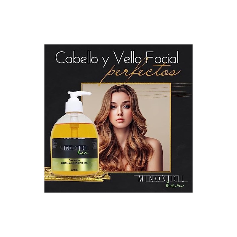 Shampoo Premium Minoxidilber unisex 10 con Biotina 500 ml