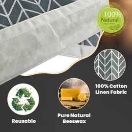 MINGJYLES 2 Pack Reusable Beeswax Bread Bags for Sourdough - 12.6” x 16.3” Extra Large Storage, Keeps Homemade Bread Fresh