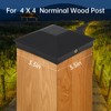 6 Pcs 4x4 Wood Fence Post Caps (3.5inx3.5in), PNXKTXO Black