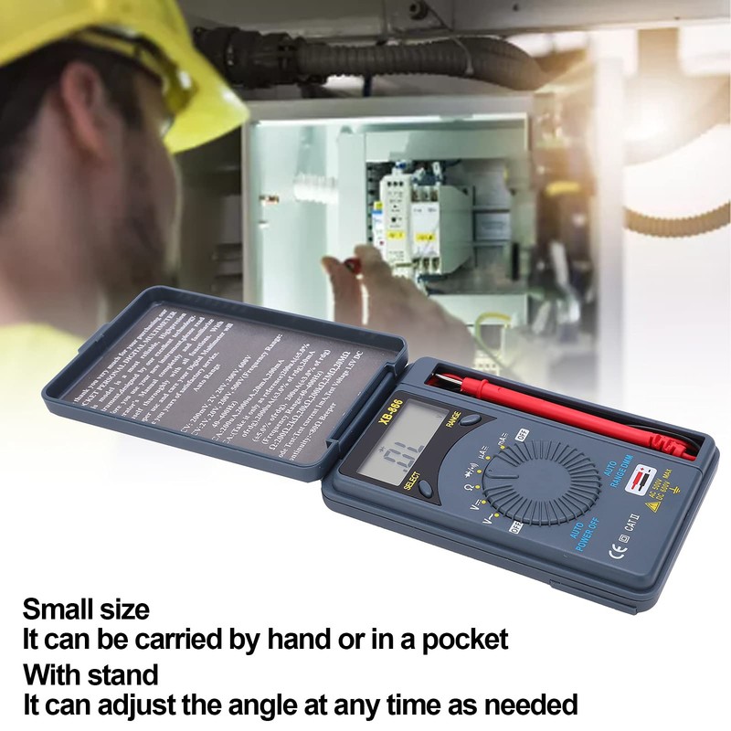 Digital Multimeter, XB866 Portable Large Range High Accuracy Pocket Multimeter