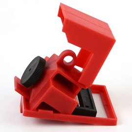 POFET Red Clamp-On Breaker Lockout Good with handle width ≤ 41mm,Miniature Circuit Breaker Lockout Systems