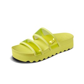 REEF Women's Vista Hi Energy Slide Sandal, Citron, 8.5