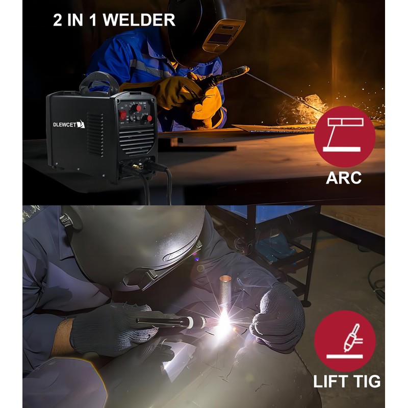 TECWELD Arc Stick Tig welder Multiprocess Welding Machine (Black)