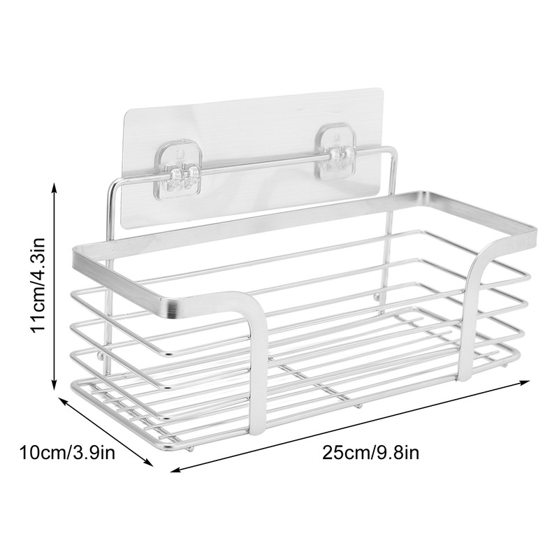 Hair Dryer Holder Stainless Steel Wall Mounted Bathroom Storage Rack