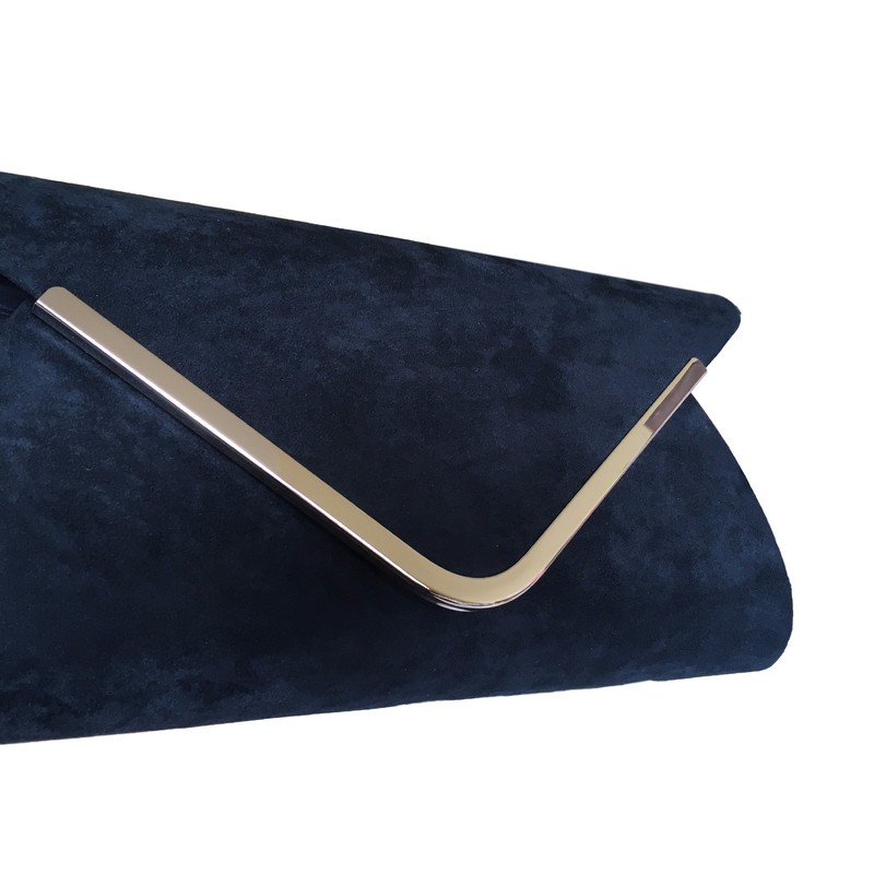 Purple Possum® Navy Blue Envelope Clutch Bag, Dark Blue Faux