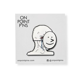On Point Pins Fake Happy Crying Troll Face Pretending to be Happy Crying Behind Mask Crying Inside Meme Brooch Badge Enamel Lapel Pin