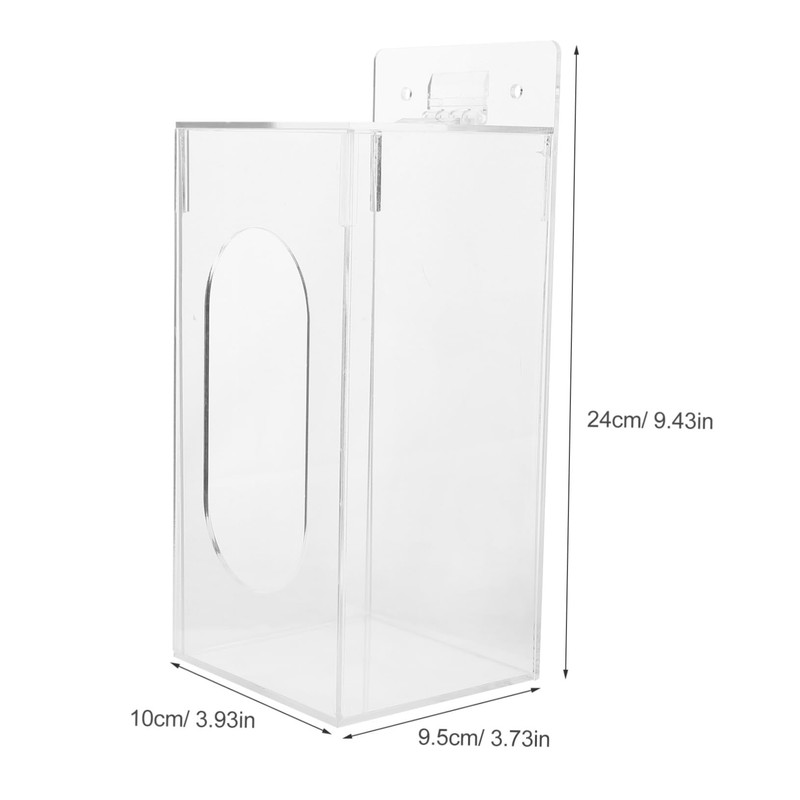 VICASKY Acrylic Face Mask Dispenser Wall Mount Holder for Gloves