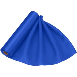 Trimming Shop 29 cm x 20 m Royal Blue Solid Satin Roll Large Fabric Perfect for Chair Sash Making Bow Sewing Wedding Bouquet Decor Ceremony Grand Opening Table Runner Floral Pattern DIY Party