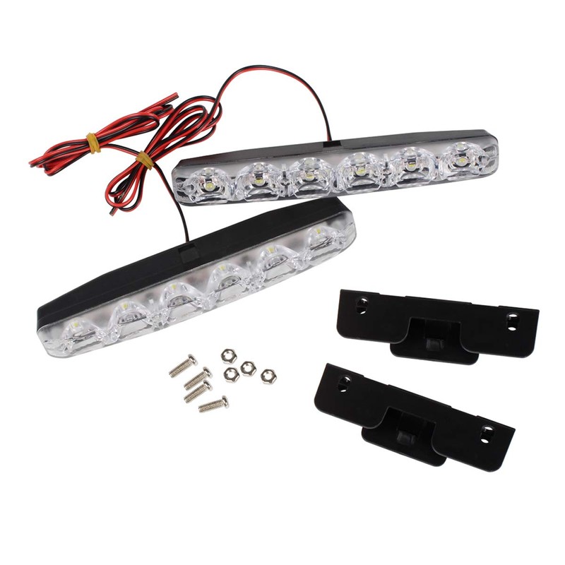 Eaglerich 2 Piece Universal Small Harpoon Car Auto 6 LED