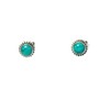 Turquoise Sterling Silver Round Stud Earrings 925 - (TQST1506162), Sterling