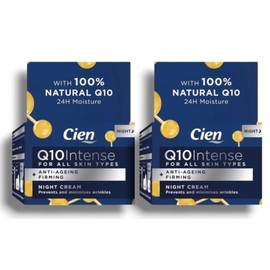2x Cien - Lidl | Q10 Intense - Night Cream | Anti Ageing Firming | Prevents & Minimises Wrinkles | 50mL Each