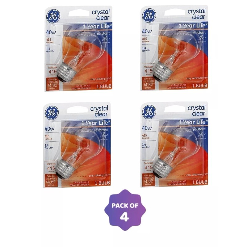 GE 4 - GE Ceiling Fan 40W 415 Lumens Crystal