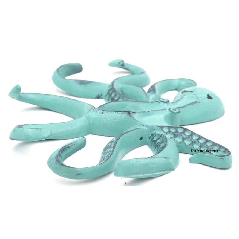 Octopus Keys Hook, Decorative Wall Mounted Nautical Wall Rack, Antique