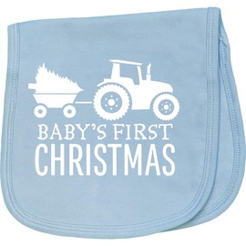 inktastic Baby's First Christmas Baby Burp Cloth Light Blue 41857