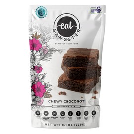 eat G.A.N.G.S.T.E.R. Chewy Choconot Brownie Mix - Allergy-Friendly Baking Mix, Grain-Free, No Dairy, Nuts, Gluten, Dairy - For Paleo & AIP Diets, Try with Chocolate or Carob Chips & Nut Butters
