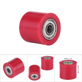 Kuuleyn Sprocket 8 mm Universal Chain Roller Tensioner Pulley Wheel Guide Chain Wheel for Motorcycle Dirt Bike Enduro (Red)