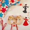4Pcs Wooden Castanet, Percussion Instrument - 4Pcs Hand Finger Castanets,