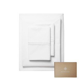 BIOWEAVES 100% Organic Cotton Percale Weave Sheets Twin – Crisp, Soft & Naturally Cooling, 300 Thread Count GOTS Certified Twin Sheets Set with 17” Deep Pocket – 3 Piece Set, White