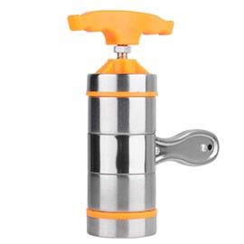 Manual Pasta Maker, Stainless Steel Manual Pasta Maker, Household Manual Pasta Machine Made of Stainless Steel Pasta Press Machine with 7 Shapes for Households, Restaurants, Pasta Shops