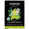 Choice Organic Teas Green Tea, 16 Tea Bags, Jasmine Green