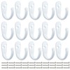 IBosins 15PCS Coat Hooks Wall Mounted Single Prong Robe Hook