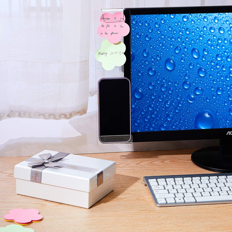 Zonon 2 Pcs Multifunction Computer Monitor Memo Board Computer Message