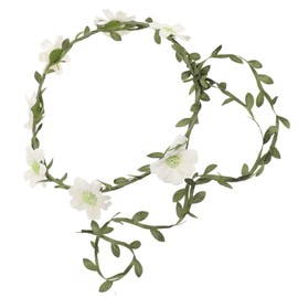 Minkissy Flower Hair Wreath for Women Elegant Floral Headband for Weddings and Festivals Lightweight Leaf Hair Accessory for Beach Vacations and Photography