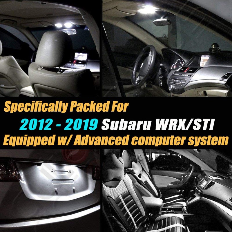 10Pc Canbus Error Free Super White 6000K Car Interior LED