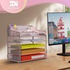Docnest 5 Tier Mesh Desk Organizer for Paper Office Supplies