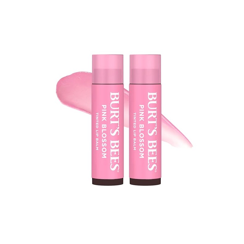 Bálsamo labial tintado natural Burt's Bees, Pink Blossom, 2 unidades