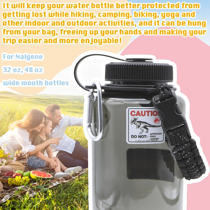 LUTQ 2 Packs Cap Strap for 32oz Wide Mouth Nalgene
