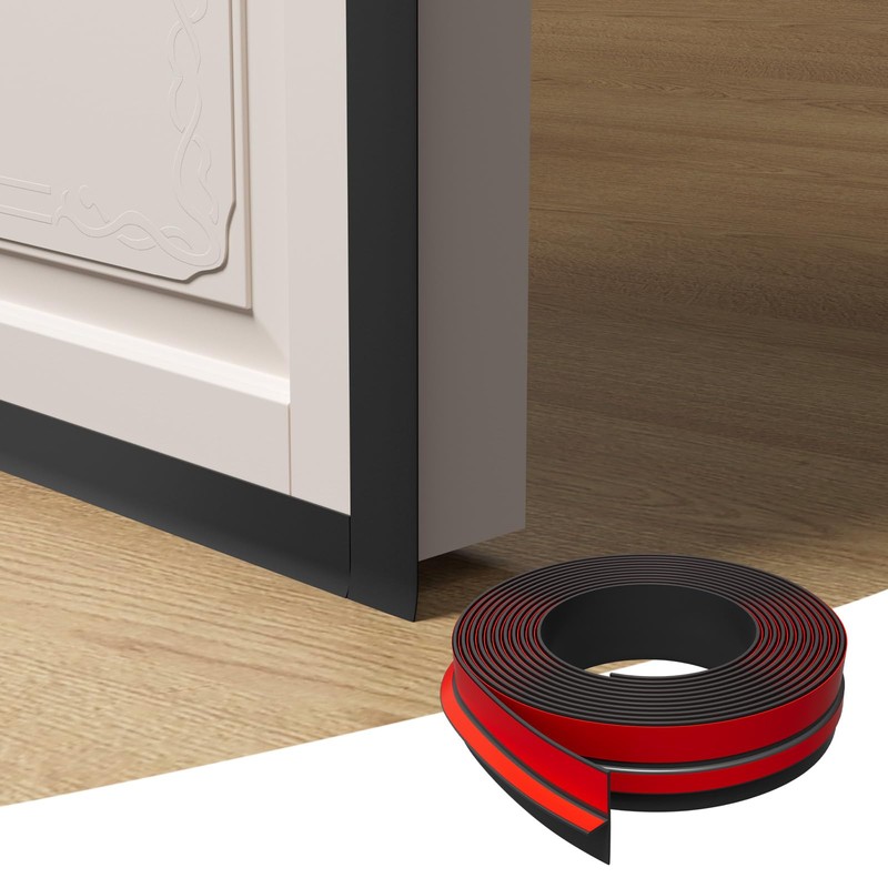 T-Shaped Door Draft Stopper, 1.37 in x 20 Ft Silicone