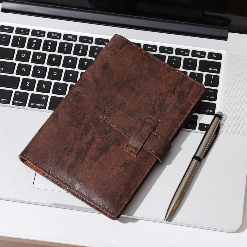 Wonderpool Leather Journal Refillable Binder A6 Writing Notebook Folder Organiser