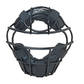 Champion Sports Heavy-Duty Youth Catcher's Mask - Lightweight - 18 oz - Hollow Wire Frame - Leather Pads - Adjustable Harness Catcher's Mask - Ideal for Young Catchers,Black