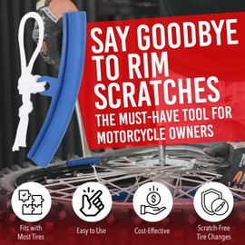 Baja NoPinch Tool Motorcycle Tire Rim Protector 2 Set Change Your Motorcycle Tires Scratch Free with Retrieval Cords