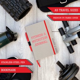 MaLetics – A5 Premium Fitness & Nutrition Journal Planner Daily Exercise Log Book For Men & Women – Set 13 Goals, Track 124 Workouts, Daily Calories, Measure Progress & Log 84 Personal Records