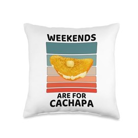 Vintage Cachapa Food Lover Weekends Are For Cachapa Lover Throw Pillow