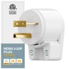 Nema 5-20P DIY Plug, Plugrand 5-15P Rewirable 20A 125V Plug,