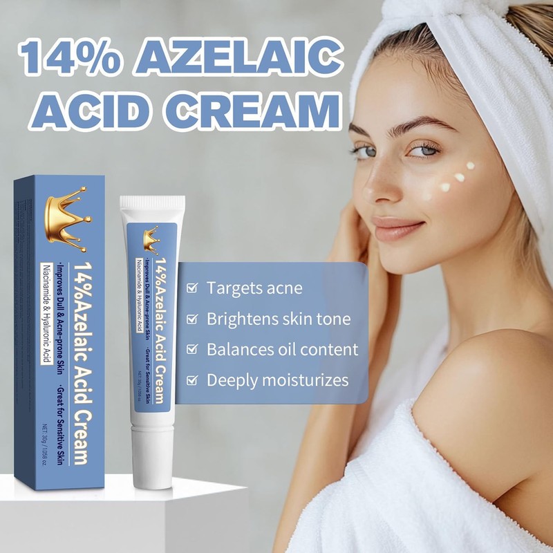 2 cremas de ácido azelaico, 14% de ácido azelaico para