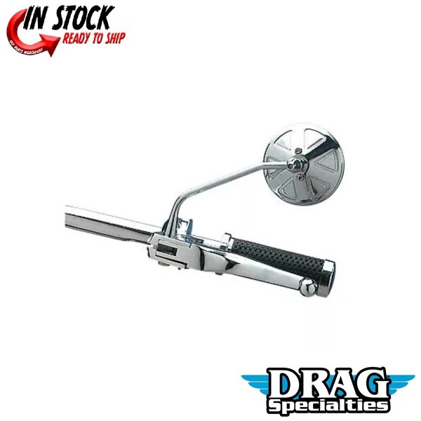 Drag Specialties Arlen Ness Chrome Round Series Thin Stem Mirror