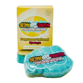 Degreaser Dish Soap Infused Cleaning Sponge, Activates with Water, 2 Pack, Non Scratch, Ergonomic, Fresh Citrus Lemon Scent