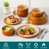 vancasso ONION Ceramic Plates and Bowls Sets, 12 Pieces Brown