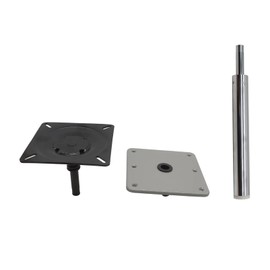 Yunnergo Boat Seat Pedestal Base Mount Kit Include 3/4" Boat Seat Pedestal, 7" x 7" Base Plate, 11" High Boat Seat Post Compatible with Pontoon Boat Fishing Boat Bass Boat